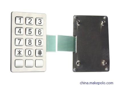最專業(yè)的按鍵廠家 15位不銹鋼按鍵智能設(shè)備專用鍵盤(pán)電話機(jī)按鍵